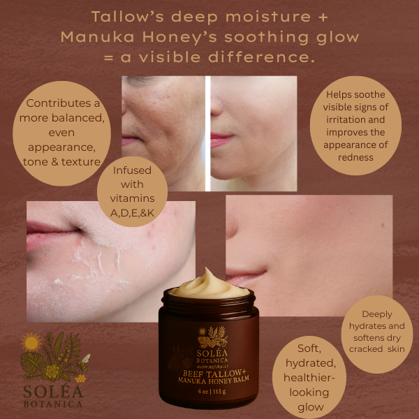 Soléa Botanica Beef Tallow + Manuka Honey Balm